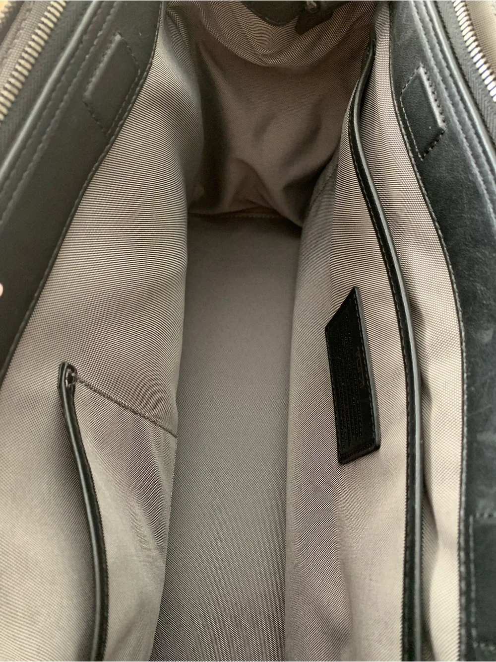 Tumi Black Quilted Leather Laptop Satchel